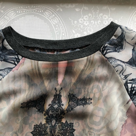 Clover Canyon Printed Long Sleeves Blouse Women’s Size XS Multicolored Floral - Picture 13 of 16